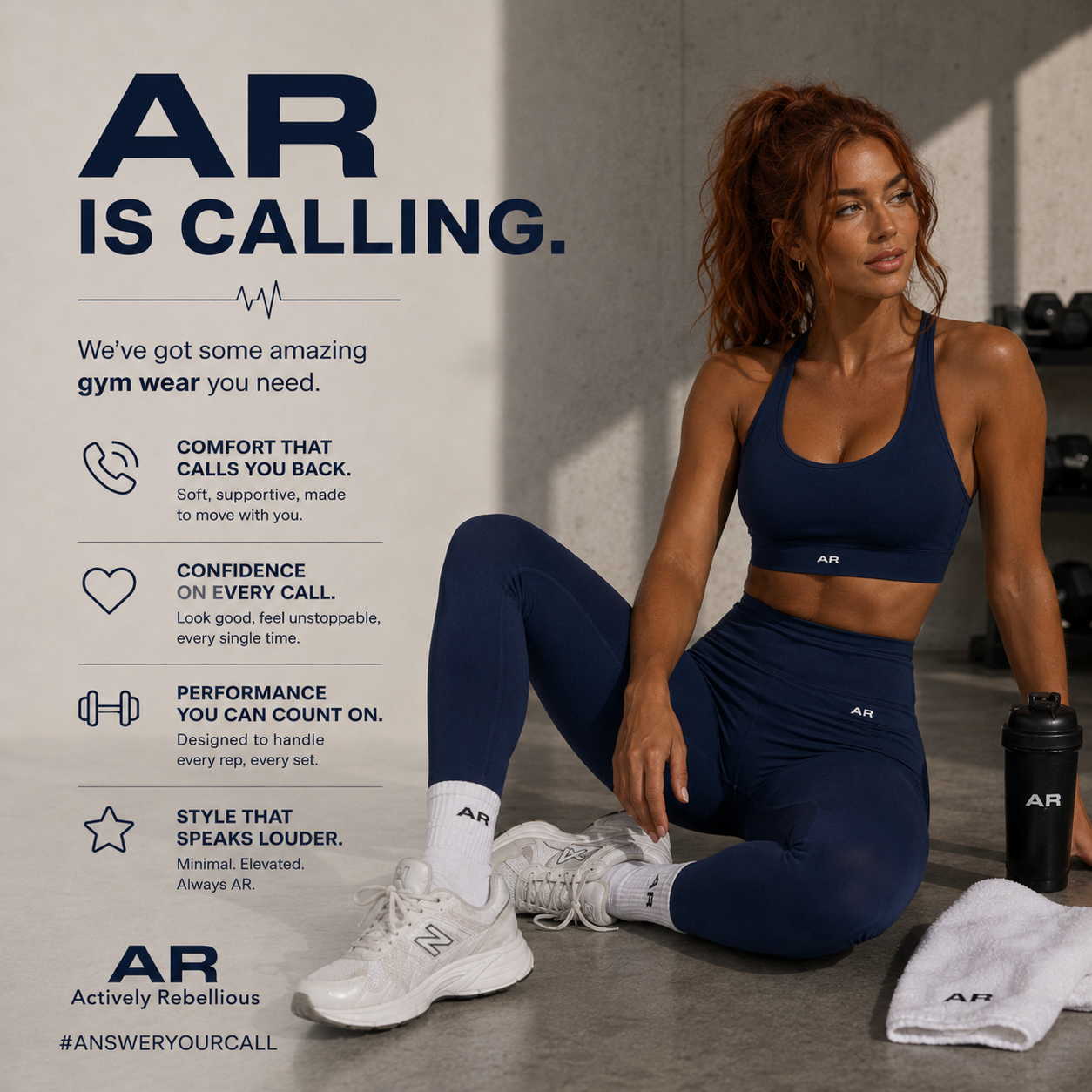 AR Signature Leggings - Navy