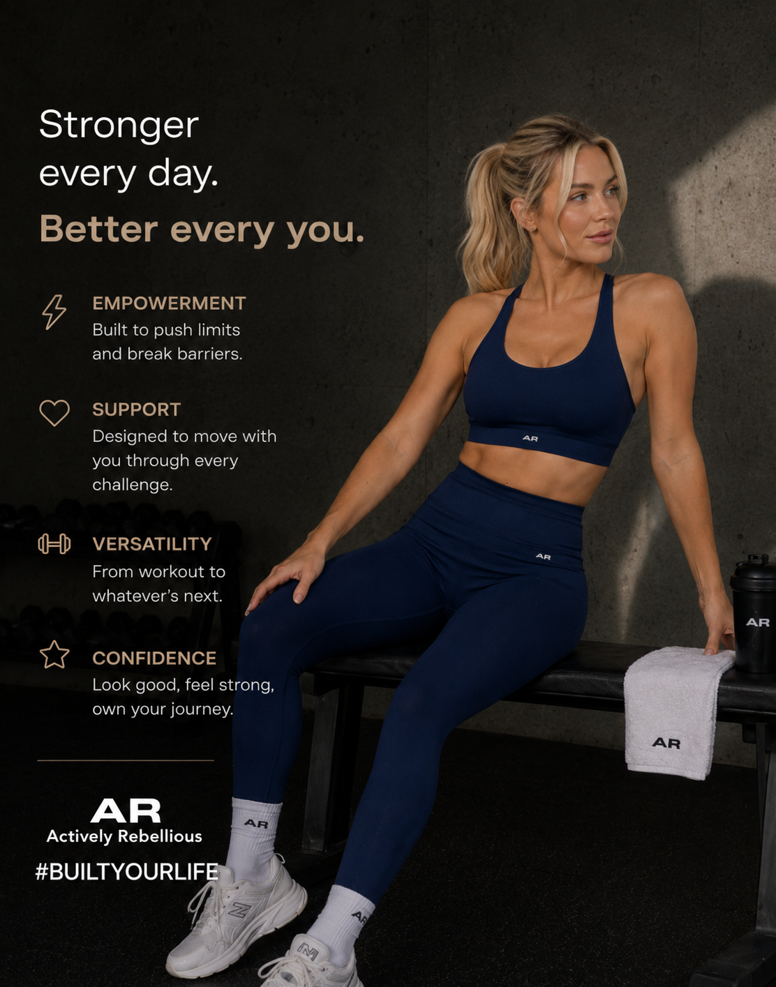 AR Signature Leggings - Navy